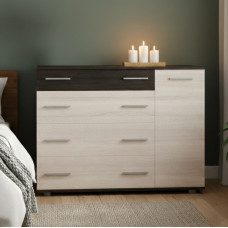 Комод для спальні Еверест з 4-ма ящиками К-3 (телескопи) 100х38х73 венге темний/дуб молочний (EVR-2492)