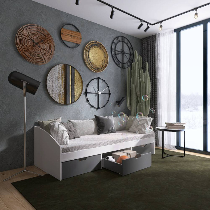 Ящики выдвижные 3 штуки Эверест для Кровати Комфорт 3 61х55х21 см Графит (EVR-071220)