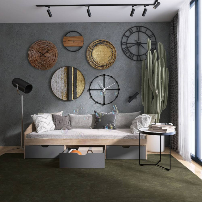 Ящики выдвижные 3 штуки Эверест для Кровати Комфорт 3 61х55х21 см Графит (EVR-071220)