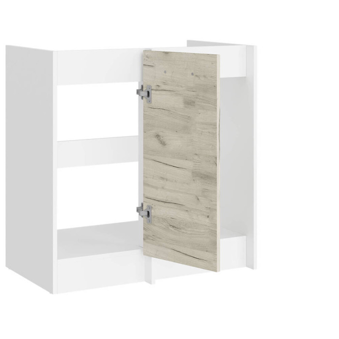 Кухонный модуль нижний угловой Эверест Эко 790 дуб крафт белый/белый (без столешницы) 79х46х82 см (EVR-071032)