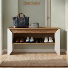 Тумба для взуття Еверест Нордік-900 90х38х45 см Білий/Дуб крафт золотий (EVR-5545)