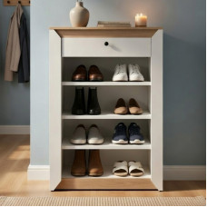 Тумба для взуття Еверест Нордік-800 80х32х113 см Білий/Дуб крафт золотий (EVR-5547)