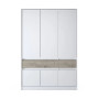 Шафа розпашна для одягу з висувними шухлядами (полиці - штанга) Эверест Стайл-1400 140х53х203 см Німфея Альба (білий)/Дуб крафт сірий (EVR-071163) (EVR-071163) - фото 3