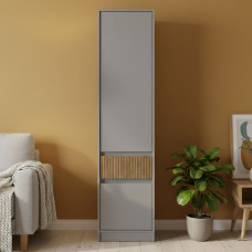 Шафа-пенал закрита з полицями та шухлядою Еверест Стайл-500 50х39х203 см Кашемір/Канелла (EVR-073572)