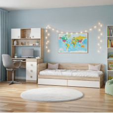 Спальня Детская Эверест Соната Комплект 9 (модульная - 3 элемента) дуб сонома/белый (EVR-2594)