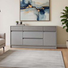 Великий комод із дверима та шухлядами Еверест Стайл-1600 160,2х39х75,4 см Кашемір/Бетон (EVR-071159)