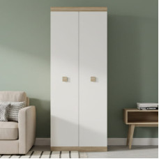 Шкаф распашной 2-х дверный Эверест Соната-800 дуб сонома/белый (EVR-2298)