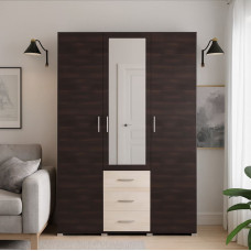 Шкаф распашной большой с зеркалом Эверест Бриз ШП-5 венге/дуб молочный  (EVR-2482)