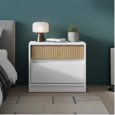 Тумба приліжкова Еверест Стайл-500 50,2х39х44,2 см Німфея Альба (білий)/Канелла (EVR-073575)