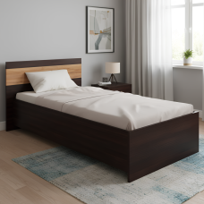 Односпальная кровать Эверест Соната-900 90х200 см венге темный/дуб крафт золотой (EVR-2112)