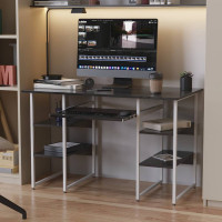 Комп'ютерний стіл Ferrum-decor Тім 75x140x70 білий ДСП Сосна Кембра 16мм (FRD-101385)