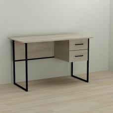 Письмовий стіл Ferrum-decor Дакота 75x120x70 чорний ДСП Дуб Сонома 16мм (FRD-101945)