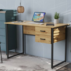 Комп'ютерний стіл Ferrum-decor Дакота 75x120x60 чорний ДСП Дуб Сан-Марино 16мм (FRD-101919)