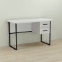 Письменный стол Ferrum-decor Дакота 76x120x70 черный ДСП Белое 32мм (FRD-101949) - фото 1