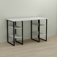 Письмовий стіл Ferrum-decor Карен 75x120x60 чорний ДСП Біле 16мм (FRD-102040)