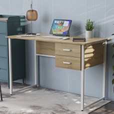 Письмовий стіл Ferrum-decor Дакота 75x120x60 білий ДСП Дуб Сонома 16мм (FRD-102089)