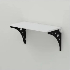 Полка настенная Ferrum-decor Ханди 2 240x500x240 металл Черный ДСП Белое 16 мм (FRD-102554)