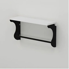 Полка настенная Ferrum-decor Юзиби 270x500x150 металл Черный ДСП Белое 16 мм (FRD-102653)