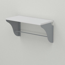 Настінна полиця Ferrum-decor Комфі 260x500x240 метал Сірий ДСП Біле 16 мм (FRD-102730)