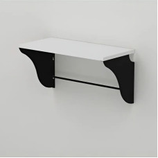 Настінна полиця Ferrum-decor Комфі 260x700x240 метал Чорний ДСП Біле 16 мм (FRD-102758)