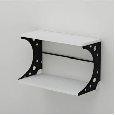 Настінна полиця Ferrum-decor Букін 330x500x240 метал Чорний ДСП Біле 16 мм (FRD-102842)