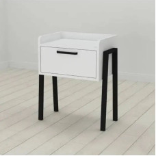 Тумба модульная Ferrum-decor Бетти 540x450x320 металл Черный ДСП Белое 16 мм (FRD-102989)