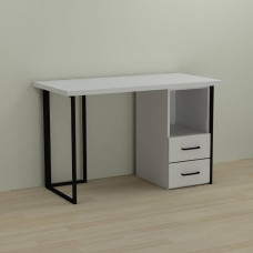 Письменный стол Ferrum-decor Отто 76x140x70 черный ДСП Белое 32мм (FRD-103606)