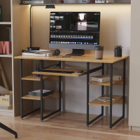 Комп'ютерний стіл Ferrum-decor Тім 75x140x60 чорний ДСП Дуб Сан-Марино 16мм (FRD-103963)