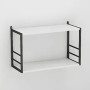 Книжная полка универсальная Ferrum-decor Стим 1 38x63x26 черный ДСП Белое 16мм (FRD-104085) - фото 1