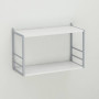 Книжная полка универсальная Ferrum-decor Стим 1 38x63x26 серый ДСП Белое 16мм (FRD-104097) - фото 1