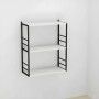 Книжкова полиця універсальна Ferrum-decor Стим 2 74x63x26 чорний ДСП Біле 16мм (FRD-104103) - фото 1