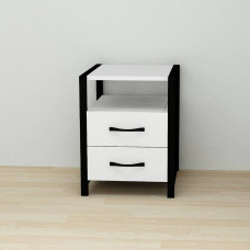 Тумба универсальная Ferrum-decor Вивьен 2/2 50x41x40 черный ДСП Белое 16мм (FRD-104156)