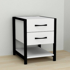 Тумба универсальная Ferrum-decor Вивьен 2/1 50x41x40 черный ДСП Белое 16мм (FRD-104171)