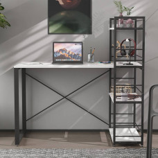 Письменный стол Ferrum-decor Серии Конект c этажеркой 75x120x600 черный ДСП Белое 16мм (FRD-104219)