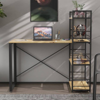 Письменный стол Ferrum-decor Серии Конект c этажеркой 75x120x60 черный ДСП Дуб Артизан 16мм (FRD-104221)