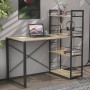 Письмовий стіл Ferrum-decor Серії Конект з етажеркою 75x120x600 чорний ДСП Дуб Сонома 16мм (FRD-104222) - фото 1