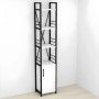Этажерка 4/34 Ferrum-decor Серии Конект с тумбой 179x34x28 Черный ДСП Белое (FRD-104463) - фото 1