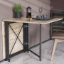 Стіл-книжка трансформер Оріон 2 Ferrum-decor 750x1520x730 Чорний метал ДСП Дуб Сан-Марино 16 мм (FRD-104584) - фото 1