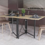 Стіл-книга трансформер Оріон 2 Ferrum-decor 750x1520x730 Чорний метал ДСП Дуб Сонома 16 мм (FRD-104586) - фото 1
