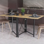 Стіл-книга трансформер Оріон 2 Ferrum-decor 750x1520x730 Чорний метал ДСП Дуб Артизан 16 мм (FRD-104588) - фото 1