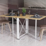Стіл-книга трансформер Оріон 2 Ferrum-decor 750x1520x730 Білий метал ДСП Дуб Артизан 16 мм (FRD-104595) - фото 1