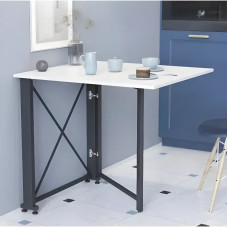 Стол-книжка трансформер Орион 1 Ferrum-decor 750x810x730 Черный металл ДСП Белое 16 мм (FRD-104597)