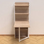 Стіл книжка з етажеркою Практик 2 Ferrum-decor 1555x640x990 Білий метал ДСП Дуб Сонома 16мм (FRD-104635) - фото 1