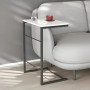 Столик приставний Террі Ferrum-decor 650x440x330 Чорний метал ДСП Біле 16 мм (FRD-104648) - фото 1