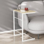 Столик приставний Террі Ferrum-decor 650x440x330 Білий метал ДСП Дуб Сонома 16 мм (FRD-104658) - фото 1