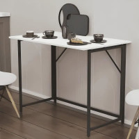 Стол раскладной Морис Ferrum-decor 750x1000x600 Черный металл ДСП Белое 16 мм (FRD-104669)