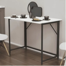 Стол раскладной Морис Ferrum-decor 750x1000x600 Черный металл ДСП Белое 16 мм (FRD-104669)