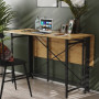 Стол-книжка трансформер Орион 3 Ferrum-decor 750x1150x880 Черный металл ДСП Дуб Артизан 16 мм (FRD-105086) - фото 1