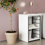 Стіл-тумба трансформер Смарт 2/1 Ferrum-decor 750x1450x500 Чорний метал ДСП Біле 16 мм (FRD-105095) - фото 1