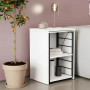 Стіл-тумба трансформер Смарт 2/2 Ferrum-decor 750x1450x600 Чорний метал ДСП Біле 16 мм (FRD-105102) - фото 1